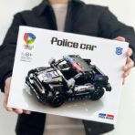 Set de Constructie Masina de Politie 4x4, Embo, 28x21cm, 243 de Piese, 6 ani, Negru - imagine 2