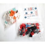 Set de Constructie Masina de Ambulanta 6in1, Embo, 24x17cm, Multiple Variante de Asamblare, 122 de Piese, Multicolor - imagine 3