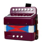Acordeon Pentru Copii, Embo, Acordeon Jucarie pentru Educatie Timpurie, 7 butoane 2 bass, Acordeon Instrument Muzical pentru Copii, 18 x 17 x 10 cm, Mov