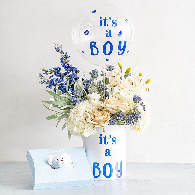 autocolant-it-s-a-boy-albastru-19-5x27-cm-67163f8fbd6f3 Sticker Autocolant, Embo, Tematica Gender Reveal, Model Scris It's a Boy, 19.5x27.5 cm, Albastru - imagine 3