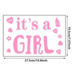 Sticker Autocolant, Embo, Tematica Gender Reveal, Model Scris It's a Girl, 19.5x27.5 cm, Roz - imagine 6