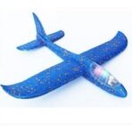 Avion Planor cu Pilot, Embo, Din Polistiren, Cu Lumini in Cabina Pilotului, Lungime 47 cm, Albastru - imagine 4