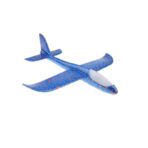Avion Planor cu Pilot, Embo, Din Polistiren, Cu Lumini in Cabina Pilotului, Lungime 47 cm, Albastru - imagine 6