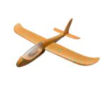 Avion Planor cu Pilot, Embo, Din Polistiren, Cu Lumini in Cabina Pilotului, Lungime 47 cm, Portocaliu - imagine 2