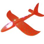 Avion Planor cu Pilot, Embo, Din Polistiren, Cu Lumini pe Toata Lungimea, 47 cm, Rosu - imagine 2