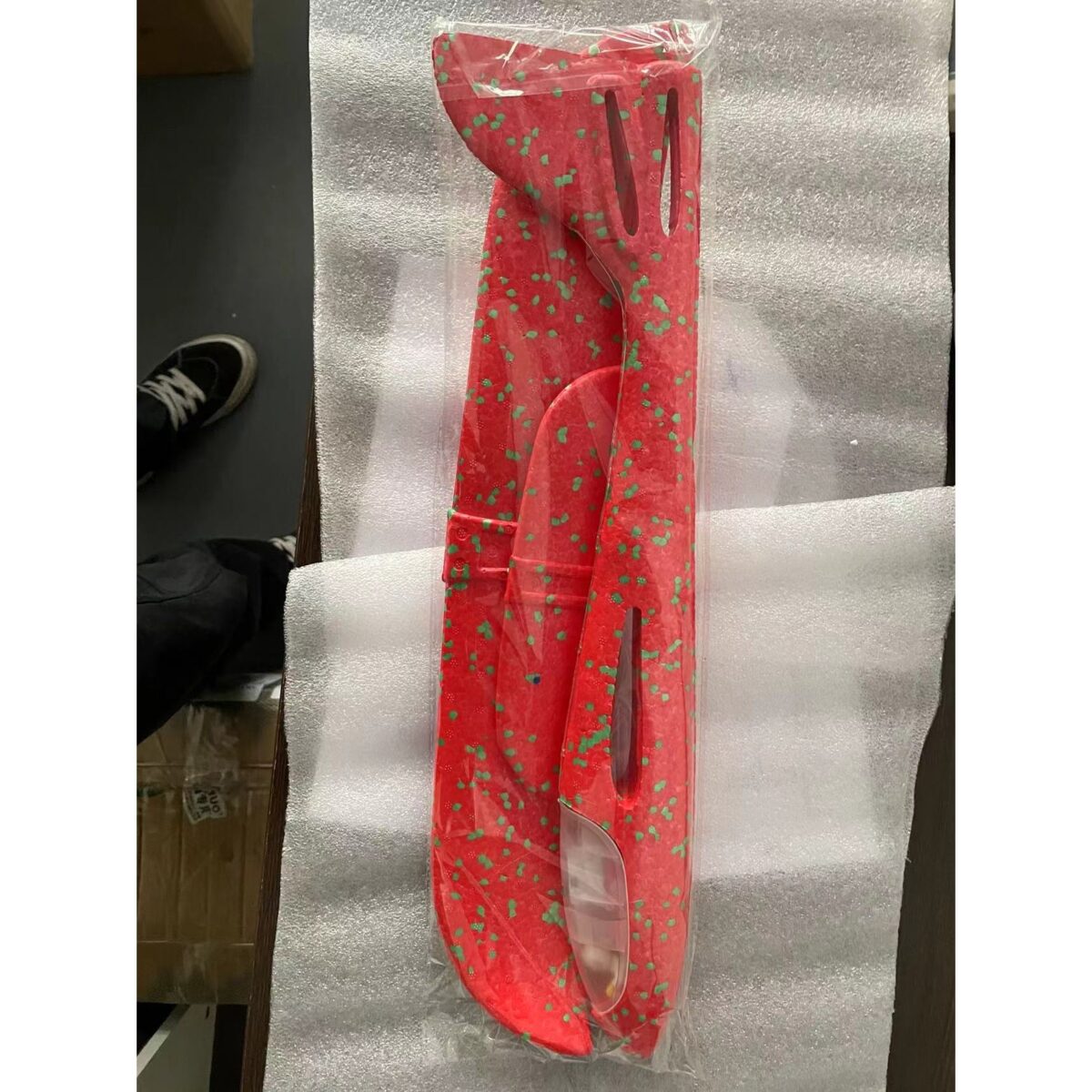 Avion Planor cu Pilot, Embo, Din Polistiren, Cu Lumini pe Toata Lungimea, 47 cm, Rosu - imagine 7