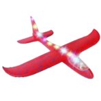 Avion Planor cu Pilot, Embo, Din Polistiren, Cu Lumini pe Toata Lungimea, 47 cm, Rosu
