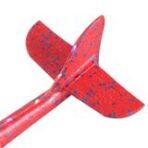 Avion Planor Embo, cu Lumini pe Toata Lungimea, din Poliester, 48 cm, Rosu - imagine 2