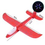 Avion Planor Embo, cu Lumini pe Toata Lungimea, din Poliester, 48 cm, Rosu - imagine 5