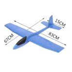 Avion Planor Embo, din Polistiren, Lungime 85 cm , Jucarie Recreativa, Cascadorii, Albastru - imagine 2