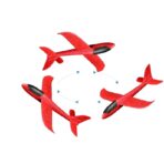 Avion Planor Embo, din Polistiren, Lungime 84 cm , Jucarie Recreativa, Cascadorii, Rosu - imagine 3