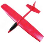 Avion Planor Embo, din Polistiren, Lungime 84 cm , Jucarie Recreativa, Cascadorii, Rosu