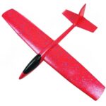 Avion Planor Embo, din Polistiren, Lungime 84 cm , Jucarie Recreativa, Cascadorii, Rosu