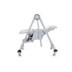 Scaun de Masa pentru Bebelusi si Copii, Embo, Tavita si Husa Detasabile, Multifuncțional, Stabil, Centura de Siguranta, Inaltime Ajustabila, Spatar Reglabil Moale, Balansoar, de la 6 Luni, Gri - imagine 3