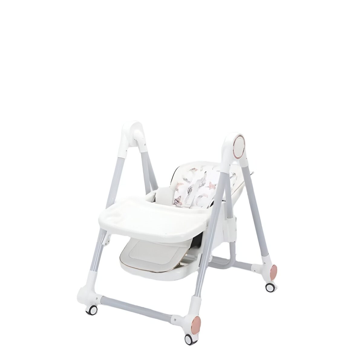 baby-dining-table-baby-dining-table-and-chairs-white-668fc91e6887c Scaun de Masa pentru Bebelusi si Copii, Embo, Tavita si Husa Detasabile, Multifuncțional, Stabil, Centura de Siguranta, Inaltime Ajustabila, Spatar Reglabil Moale, Balansoar, de la 6 Luni, Alb - imagine 2