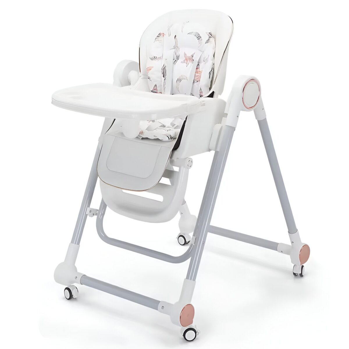 baby-dining-table-baby-dining-table-and-chairs-white-668fc91f19965 Scaun de Masa pentru Bebelusi si Copii, Embo, Tavita si Husa Detasabile, Multifuncțional, Stabil, Centura de Siguranta, Inaltime Ajustabila, Spatar Reglabil Moale, Balansoar, de la 6 Luni, Alb - imagine 4