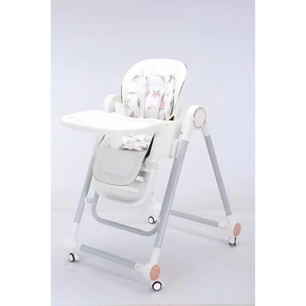 baby-dining-table-baby-dining-table-and-chairs-white-668fc91f6b687 Scaun de Masa pentru Bebelusi si Copii, Embo, Tavita si Husa Detasabile, Multifuncțional, Stabil, Centura de Siguranta, Inaltime Ajustabila, Spatar Reglabil Moale, Balansoar, de la 6 Luni, Alb - imagine 5