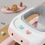 Premergator Multifunctional cu Roti Embo, Model Iepuras, Inaltime Ajustabila, Tavita, Muzica, Lumini, 66x59x41 cm, Roz - imagine 3