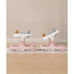 Premergator Multifunctional cu Roti Embo, Model Iepuras, Inaltime Ajustabila, Tavita, Muzica, Lumini, 66x59x41 cm, Roz - imagine 9