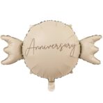 Balon din Folie Metalizata, Embo, Figurina Animata, Model Bombonica Aniversara, 69 x 49.5 cm, Ambalaj Individual, Pai Inclus, Umflare cu Aer sau Heliu, Maro