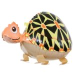 Balon din Folie Metalizata, Embo, Figurina Animata, Model Broasca Testoasa, 61x32 cm, Ambalaj Individual, Pai Inclus, Umflare cu Aer sau Heliu, Multicolor