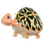 Balon din Folie Metalizata, Embo, Figurina Animata, Model Broasca Testoasa, 61x32 cm, Ambalaj Individual, Pai Inclus, Umflare cu Aer sau Heliu, Multicolor