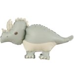 Balon din Folie Metalizata, Embo, Figurina Animata, Model Dinozaur, 69 x 40 cm, Ambalaj Individual, Pai Inclus, Umflare cu Aer sau Heliu, Gri