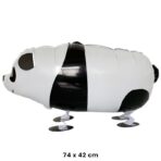 Balon din Folie Metalizata, Embo, Figurina Animata, Model Panda, 74x42 cm, Ambalaj Individual, Pai Inclus, Umflare cu Aer sau Heliu, Alb-negru - imagine 2