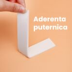 Banda Dubla Adeziva, Embo, Banda Adeziva cu Burete, pentru Cadouri si Ambalaje, 2 m, Latime 0.8 cm, Alb - imagine 2