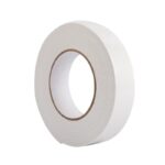 Banda Dubla Adeziva, Embo, Banda Adeziva cu Burete, pentru Cadouri si Ambalaje, 1 m, Latime 2.5 cm, Alb