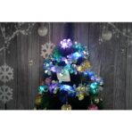 Beteala Craciun cu LED, Albastra, model cu paiete rotunde, 2 m x 5 cm, PVC, Sir, Artificiala, Embo - imagine 2