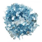 Beteala Craciun cu LED, Albastra, model cu paiete rotunde, 2 m x 5 cm, PVC, Sir, Artificiala, Embo