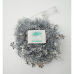 Beteala Craciun cu LED, Argintie, model cu fulgi de nea, 2 m x 5 cm, PVC, Sir, Artificiala, Embo - imagine 6