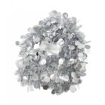 Beteala Craciun cu LED, Argintie, model cu paiete rotunde, 2 m x 5 cm, PVC, Sir, Artificiala, Embo