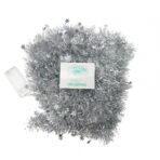 Beteala Craciun cu LED, Argintie, model cu stelute, 2 m x 5 cm, PVC, Sir, Artificiala, Embo