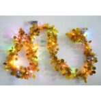 Beteala Craciun cu LED, Aurie, model cu paiete rotunde, 2 m x 5 cm, PVC, Sir, Artificiala, Embo - imagine 4