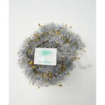 Beteala Craciun cu LED, Aurie, model cu stelute, 2 m x 5 cm, PVC, Sir, Artificiala, Embo - imagine 3