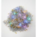 Beteala Craciun cu LED, Aurie, model cu stelute, 2 m x 5 cm, PVC, Sir, Artificiala, Embo - imagine 4