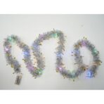 Beteala Craciun cu LED, Aurie, model cu stelute, 2 m x 5 cm, PVC, Sir, Artificiala, Embo - imagine 5