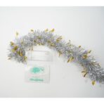 Beteala Craciun cu LED, Aurie, model cu stelute, 2 m x 5 cm, PVC, Sir, Artificiala, Embo - imagine 6