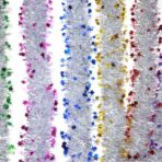 Beteala de Craciun cu LED, Embo, 2 m, 5 cm Grosime, din PVC, Model cu Stelute, Artificiala, Mov/Argintiu - imagine 4