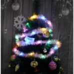 Beteala Craciun cu LED, Multicolora, simpla, 2 m x 5 cm, PVC, Sir, Artificiala, Embo - imagine 2