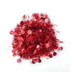 Beteala Craciun cu LED, Rosie, model cu paiete rotunde, 2 m x 5 cm, PVC, Sir, Artificiala, Embo - imagine 5