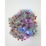Beteala Craciun cu LED, Rosie, model cu stelute, 2 m x 5 cm, PVC, Sir, Artificiala, Embo - imagine 4