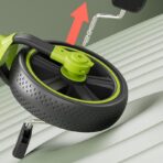 Bicicleta Multifunctionala pentru Copii, Embo, 3 in 1 Bicicleta Troller Tricicleta, 2-6 ani, cu Roti Auxiliare, Ghidon si Scaun Reglabil, 93 x 78 x 43 cm, Negru Verde - imagine 3