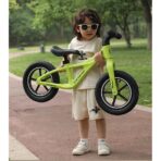 Bicicleta pentru Copii, Embo, Fara Pedale, Pentru 2-6 Ani, 2 Roti Silentioase, Sa Reglabila 43 - 58 cm, din Plastic si Fibra de Sticla, 88 x 56 x 43 cm, Verde - imagine 6