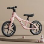 Bicicleta pentru Copii, Embo, Fara Pedale, Pentru 2-6 Ani, 2 Roti Silentioase, Sa Reglabila 43 - 58 cm, din Plastic si Fibra de Sticla, 88 x 56 x 43 cm, Roz - imagine 2