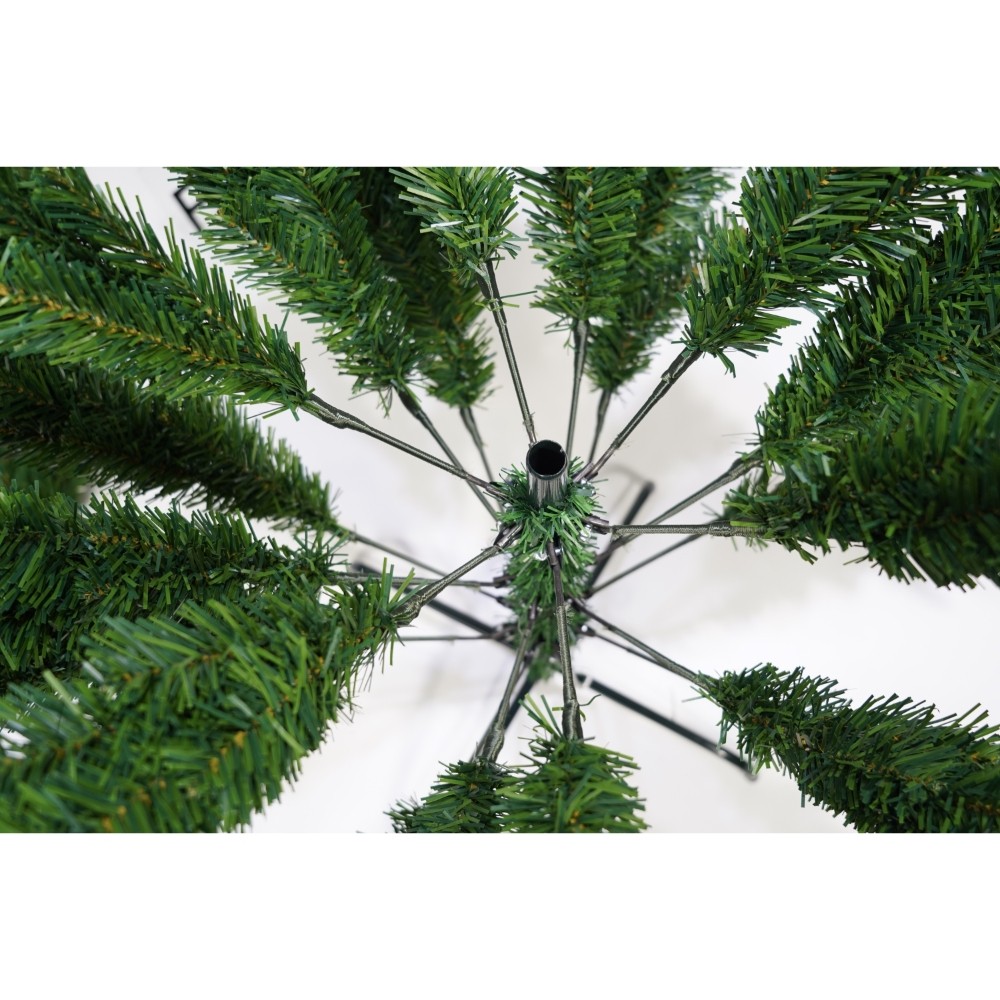 brad-artificial-de-craciun-clasic-pentru-interior-exterior-inaltime-150-cm-diametru-88-cm-437-ramuri-61f14519f0247 Brad artificial de Craciun, clasic, pentru interior/exterior, inaltime 150 cm, diametru 88 cm, 437 ramuri, Embo, verde, suport metalic inclus - imagine 3