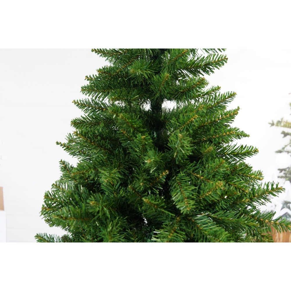 brad-artificial-de-craciun-clasic-pentru-interior-exterior-inaltime-150-cm-diametru-88-cm-437-ramuri-61f1451a219f5 Brad artificial de Craciun, clasic, pentru interior/exterior, inaltime 150 cm, diametru 88 cm, 437 ramuri, Embo, verde, suport metalic inclus - imagine 4