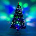 Brad Artificial de Craciun, Embo, 1.80 m inaltime, Verde, Becuri Led incluse in ramuri, Diametru inferior 137 cm, Interior/ Exterior - imagine 2